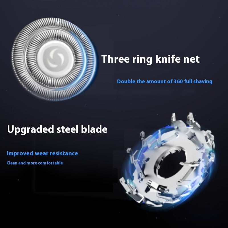 Steel Cannon Blade Three Ring Electric Shaver